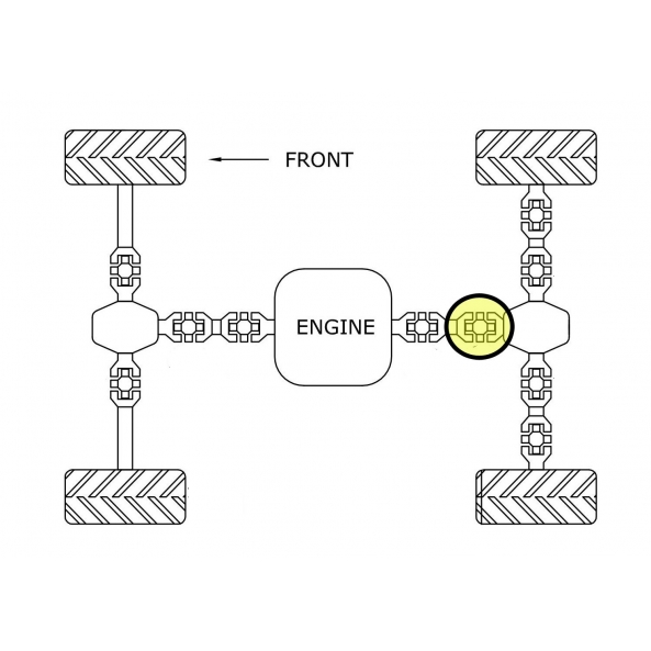 Croisillon de cardan central arrière côté pont ALL BALLS pour CAN AM OUTLANDER 800 XT/XXC/MAX