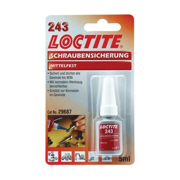 Freinage de filtage bleu LOCTITE résistance moyenne