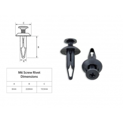 Rivet plastique M6 long BOLT