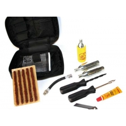 KIT REPARATION PNEU TUBELESS VTT WELDTITE PAR L'EXTERIEUR AVEC MECHES -  BOITE (COLLE 5g + MARQUEUR