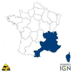 Carte IGN 1/4 de France Sud-Est GLOBE