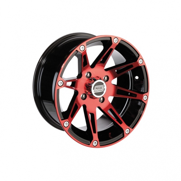 Jante Avant MOOSE 387X Rouge/Noir 12 pouces pour SUZUKI KINGQUAD 750 