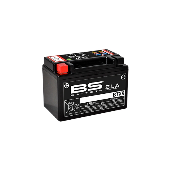 Batterie BS SLA activée usine YTX9BS pour HONDA TRX 250