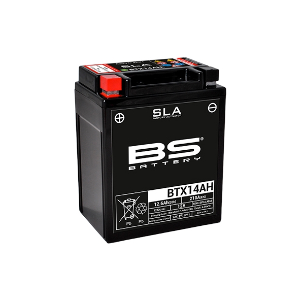 Batterie BS SLA activée usine YTX14AH-BS pour POLARIS ACE 325