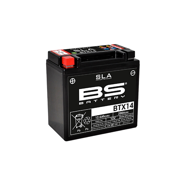 Batterie BS SLA activée usine YTX14-BS pour SUZUKI EIGER 400