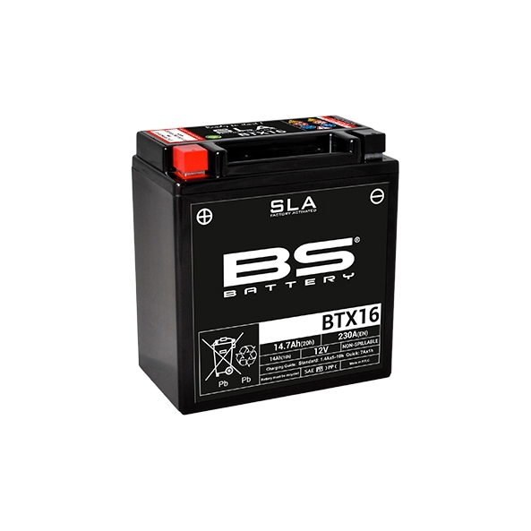 Batterie BS SLA activée usine YTX16-BS pour SUZUKI VINSON 500 2002-2003