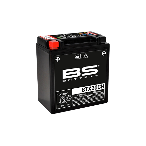 Batterie BS SLA activée usine YTX20CH-BS pour SUZUKI KINGQUAD 500 depuis 2011