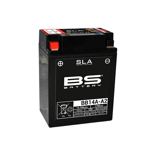 Batterie BS SLA activée usine YB14A-A2 pour KAWASAKI KVF 360 2009-2014