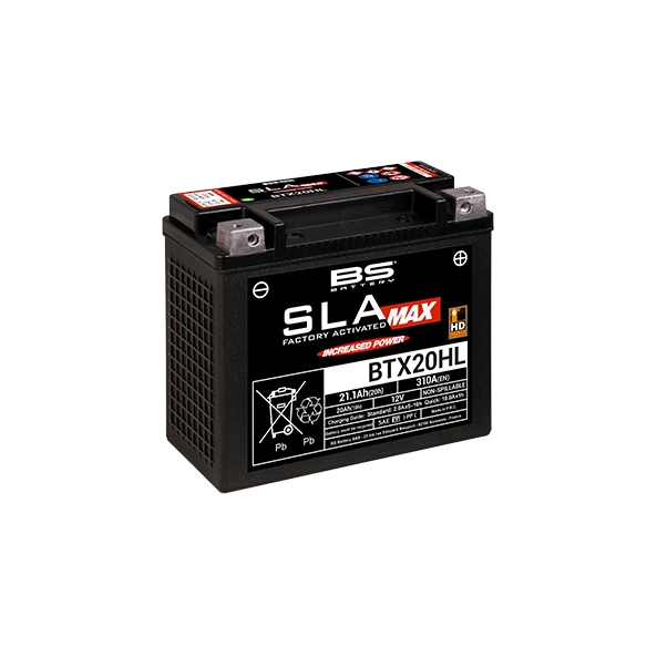 Batterie BS SLA activée usine YTX20HL MAX pour POLARIS SPORTSMAN 1000/TOURING depuis 2018