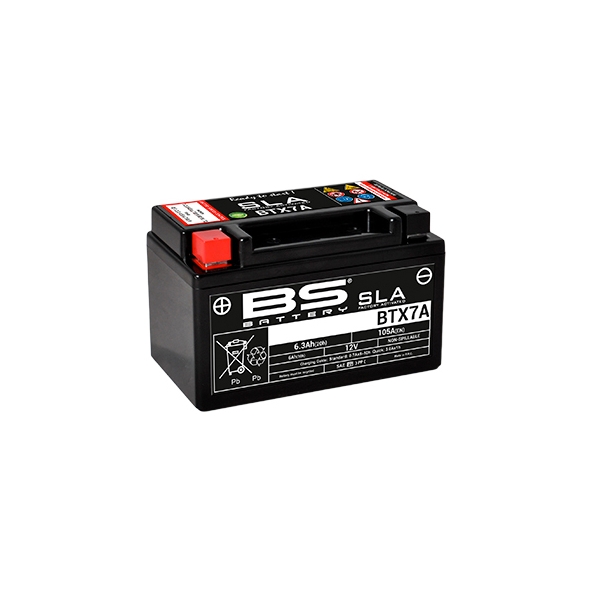 Batterie BS SLA activée usine YTX7AB-S pour SUZUKI 450 LTR