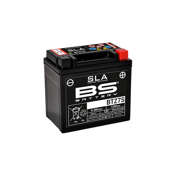 Batterie BS SLA activée usine YTZ7S pour YAMAHA RAPTOR 250