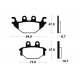 Plaquettes de frein TECNIUM avant pour KYMCO 250 KXR 2004-2014