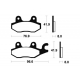 Plaquettes de frein TECNIUM avant gauche pour CAN AM COMMANDER 800 2011-2016