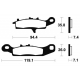 Plaquettes de frein TECNIUM avant gauche pour KAWASAKI KVF 650 2001-2009