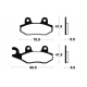 Plaquettes de frein TECNIUM avant gauche pour KAWASAKI KVF 650 IRS depuis 2010