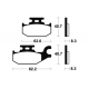 Plaquettes de frein TECNIUM avant gauche pour SUZUKI KINGQUAD 400 FSI/ASI 2008-2014