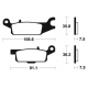 Plaquettes de frein TECNIUM avant gauche pour YAMAHA GRIZZLY 550