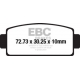 Plaquettes de frein EBC arrière pour CF MOTO ZFORCE 550