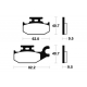 Plaquettes de frein TECNIUM arrière pour YAMAHA WOLVERINE 450 2006-2011