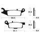 Plaquettes de frein TECNIUM arrière droite pour YAMAHA GRIZZLY 550