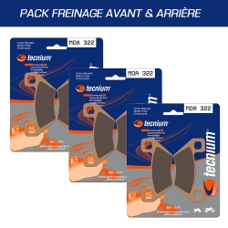 Pack plaquettes de frein avant et arrière TECNIUM pour ARCTIC CAT 366/350/400