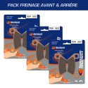 Pack plaquettes de frein avant et arrière TECNIUM pour ARCTIC CAT 366/350/400