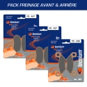 Pack plaquettes de frein avant et arrière TECNIUM pour CAN AM DS 450