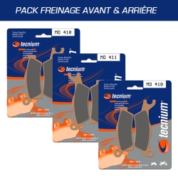 Pack plaquettes de frein avant et arrière TECNIUM pour CAN AM OUTLANDER 450 L/MAX