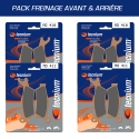 Pack plaquettes de frein avant et arrière TECNIUM pour CAN AM RENEGADE 800 R/X/XXC G2 depuis 2013