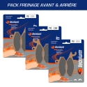 Pack plaquettes de frein avant et arrière EBC pour CAN AM COMMANDER 800 2011-2016