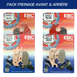 Pack plaquettes de frein avant et arrière EBC pour CAN AM COMMANDER 800 depuis 2017