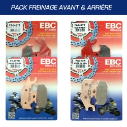 Pack plaquettes de frein avant et arrière EBC pour CAN AM COMMANDER 1000 depuis 2017