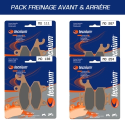 Pack plaquettes de frein avant et arrière TECNIUM pour CAN AM MAVERICK 1000 2013-2018
