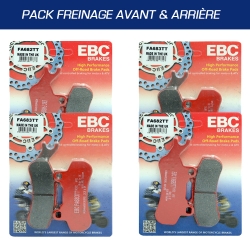 Pack plaquettes de frein avant et arrière EBC pour CAN AM MAVERICK TRAIL 1000