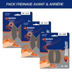 Pack plaquettes de frein avant et arrière TECNIUM pour CF MOTO Terralander 625 2009-2015