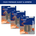 Pack plaquettes de frein avant et arrière TECNIUM pour CF MOTO CFORCE 800