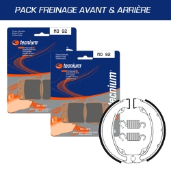 Pack plaquettes et mâchoires de frein TECNIUM pour HONDA TRX 250 X/EX 2001-2013