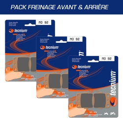 Pack plaquettes de frein avant et arrière TECNIUM pour HONDA TRX 300 X/EX 2001-2009