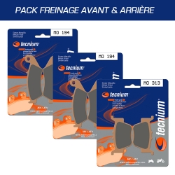 Pack plaquettes de frein avant et arrière TECNIUM pour HONDA TRX 450 R