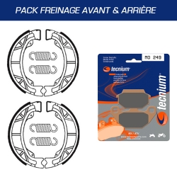 Pack plaquettes et mâchoires de frein TECNIUM pour KYMCO 150 MXR/MXU