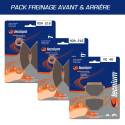 Pack plaquettes de frein avant et arrière TECNIUM pour POLARIS PHOENIX 200 2005