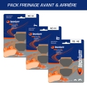 Pack plaquettes de frein avant et arrière TECNIUM pour POLARIS PHOENIX 200 2006-2011