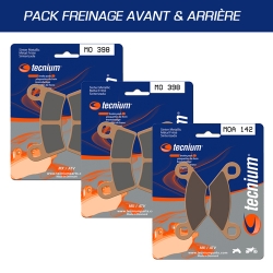 Pack plaquettes de frein avant et arrière TECNIUM pour POLARIS OUTLAW 525 S/IRS