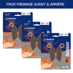 Pack plaquettes de frein avant et arrière TECNIUM pour POLARIS SPORTSMAN 500 HO TOURING avant le 15/12/2008