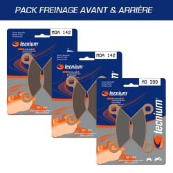 Pack plaquettes de frein avant et arrière TECNIUM pour POLARIS SPORTSMAN 500 HO TOURING après le 16/12/2008