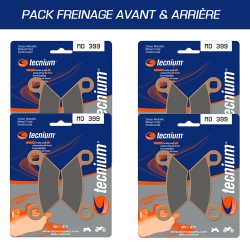 Pack plaquettes de frein avant et arrière TECNIUM pour POLARIS SPORTSMAN 550/TOURING/X2