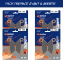 Pack plaquettes de frein avant et arrière TECNIUM pour POLARIS SPORTSMAN 550/TOURING/X2