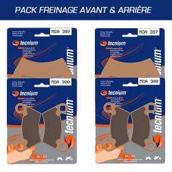 Pack plaquettes de frein avant et arrière TECNIUM pour POLARIS RANGER 500 2008-2010