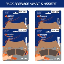 Pack plaquettes de frein avant et arrière TECNIUM pour POLARIS RZR 1000 XP/4 2014-2019