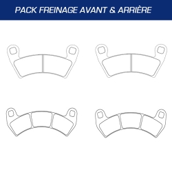 Pack plaquettes de frein avant et arrière CL BRAKES pour POLARIS RZR 1000 TURBO